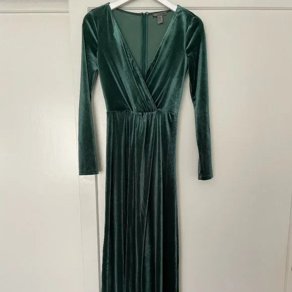 chinese dress ladies Baltic Born Womens Leslie Velvet Maxi Dress | Bronze + Jade main image 0